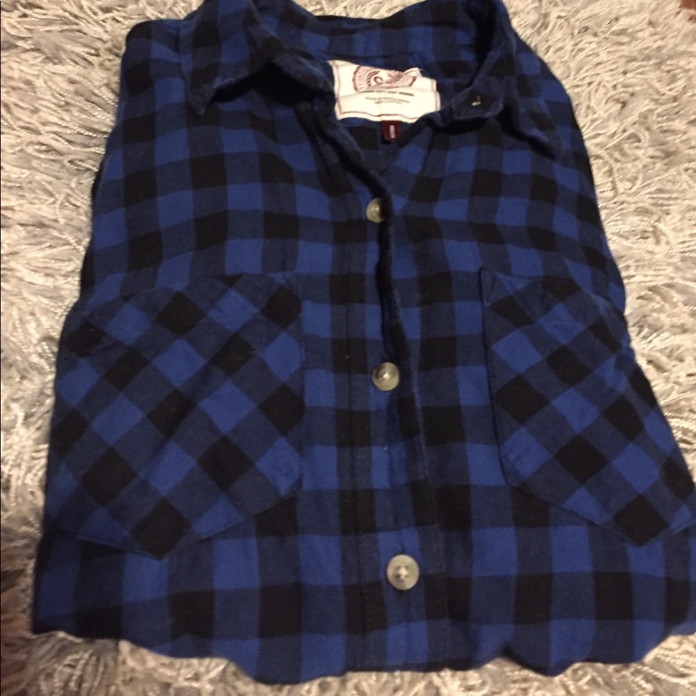 Blue Plaid Shirt