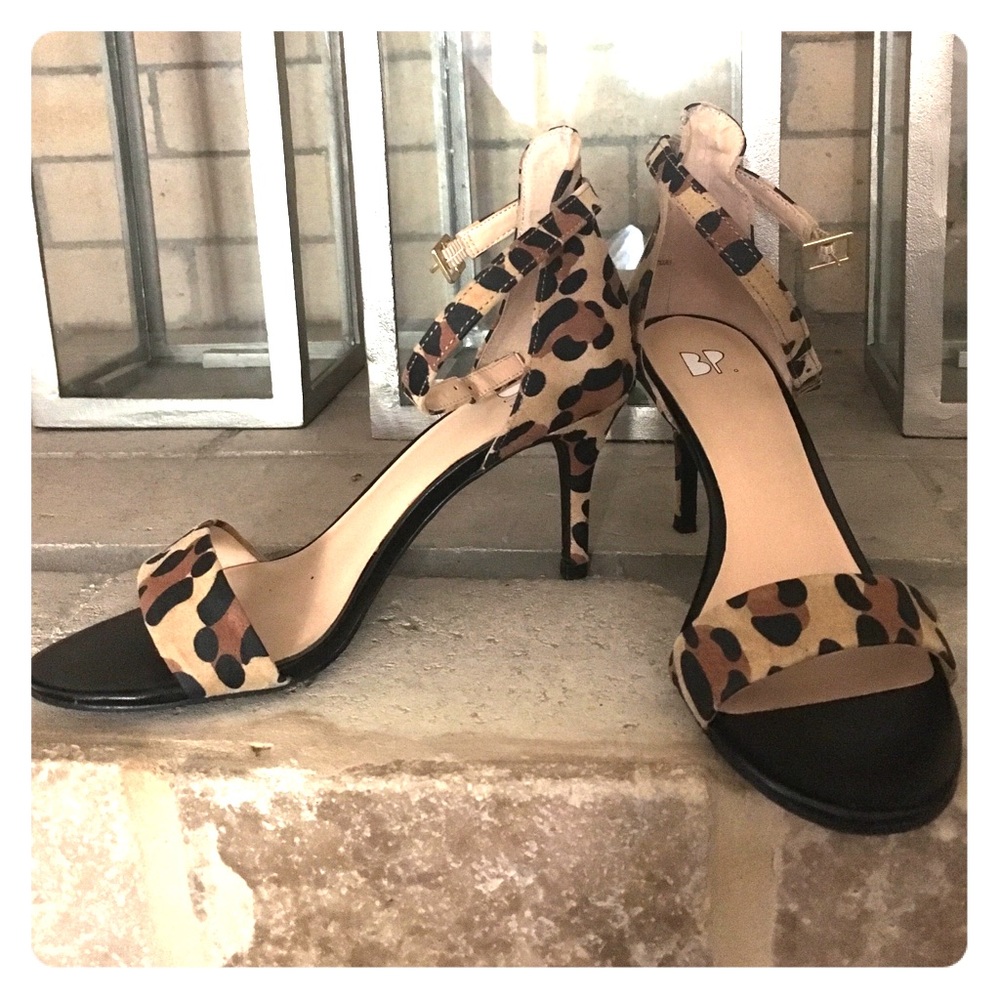 NORDSTROM BP LEOPARD STRAP HEELS-MUSTGO!