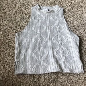 Nordstrom High Neck Knit Crop Top