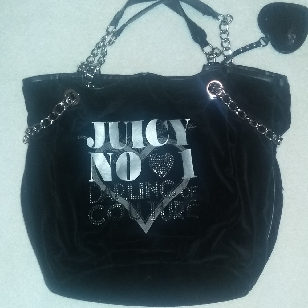 Authentic Velvet Juicy Couture Black Handbag