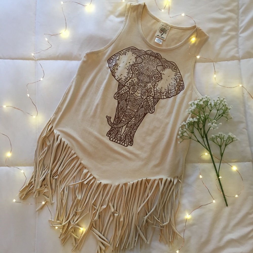 Fringed faux suede shirt