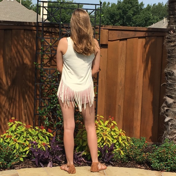 Fringed faux suede shirt - Picture 3 of 3