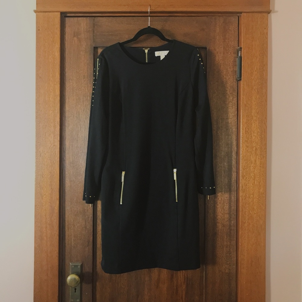 Michael Kors Studded Long Sleeve Dress