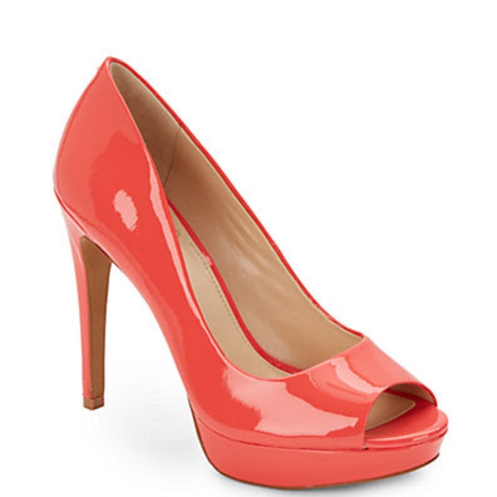 Vince Camuto Patent Leather Peep-Toe Pumps