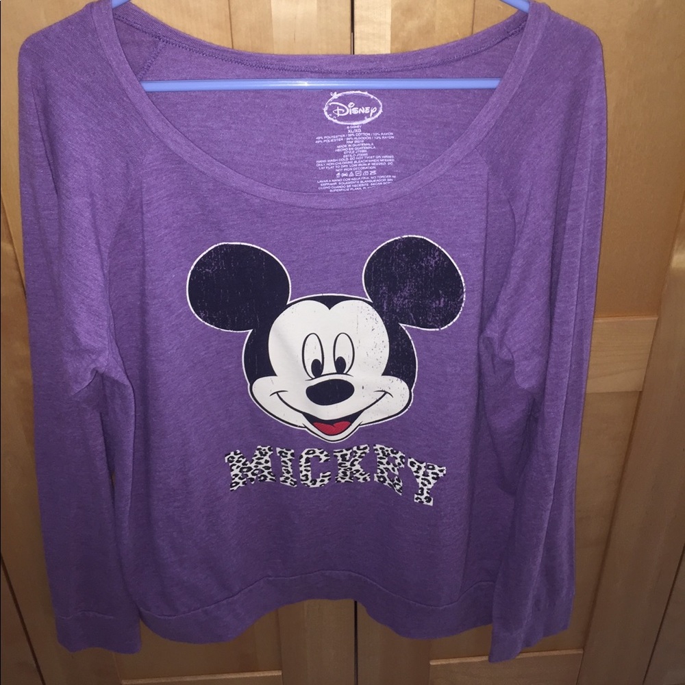 Purple Disney Leopard print Long Sleeve