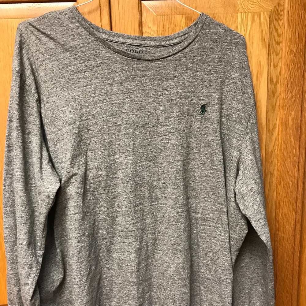 Polo Tee XXL Long Sleeved Gray
