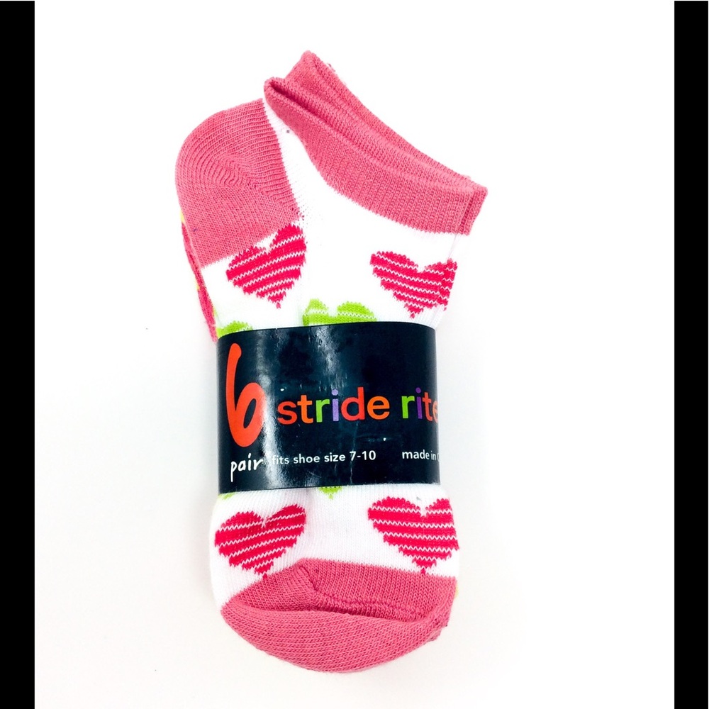 Stride Rite Girls' No Show Socks 6 Pair