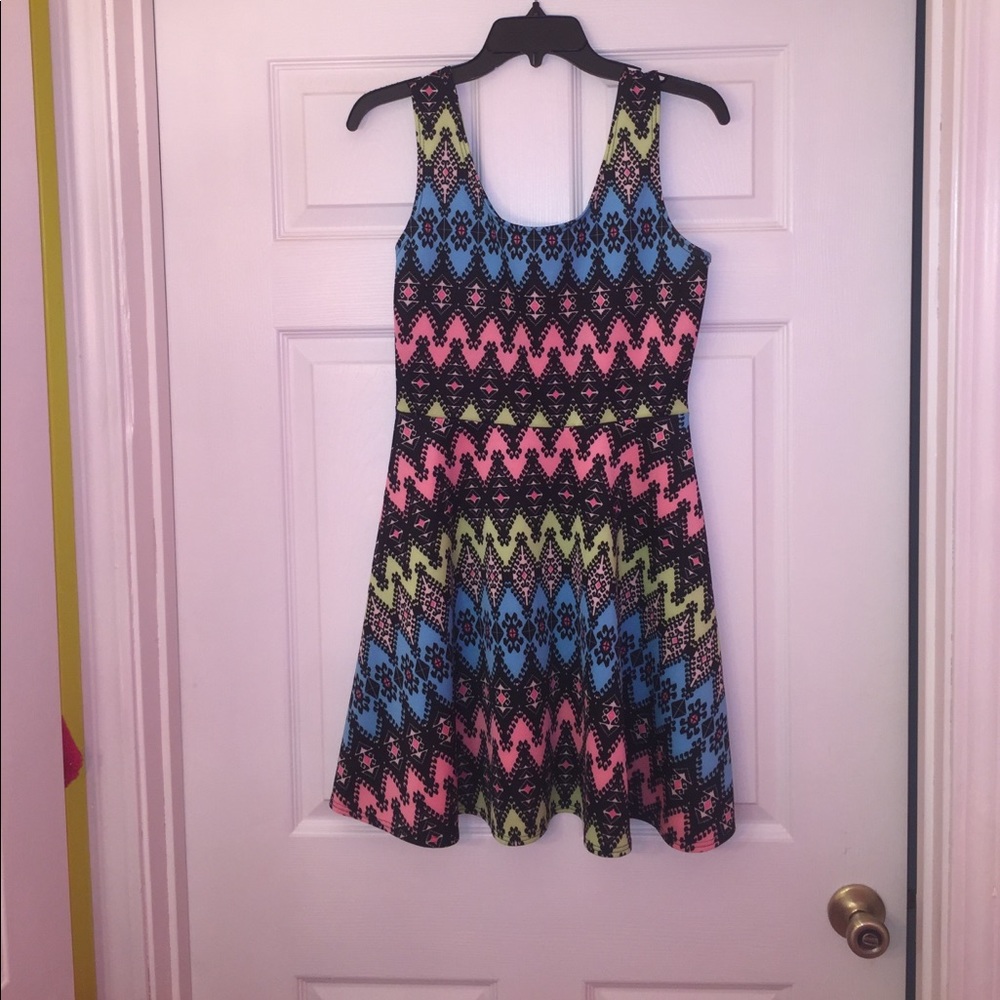 Cute, pastel and black, skater dress