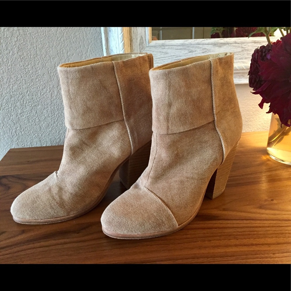 Rag & Bone Newbury Canvas Boot, Camel Sz 8 US 38