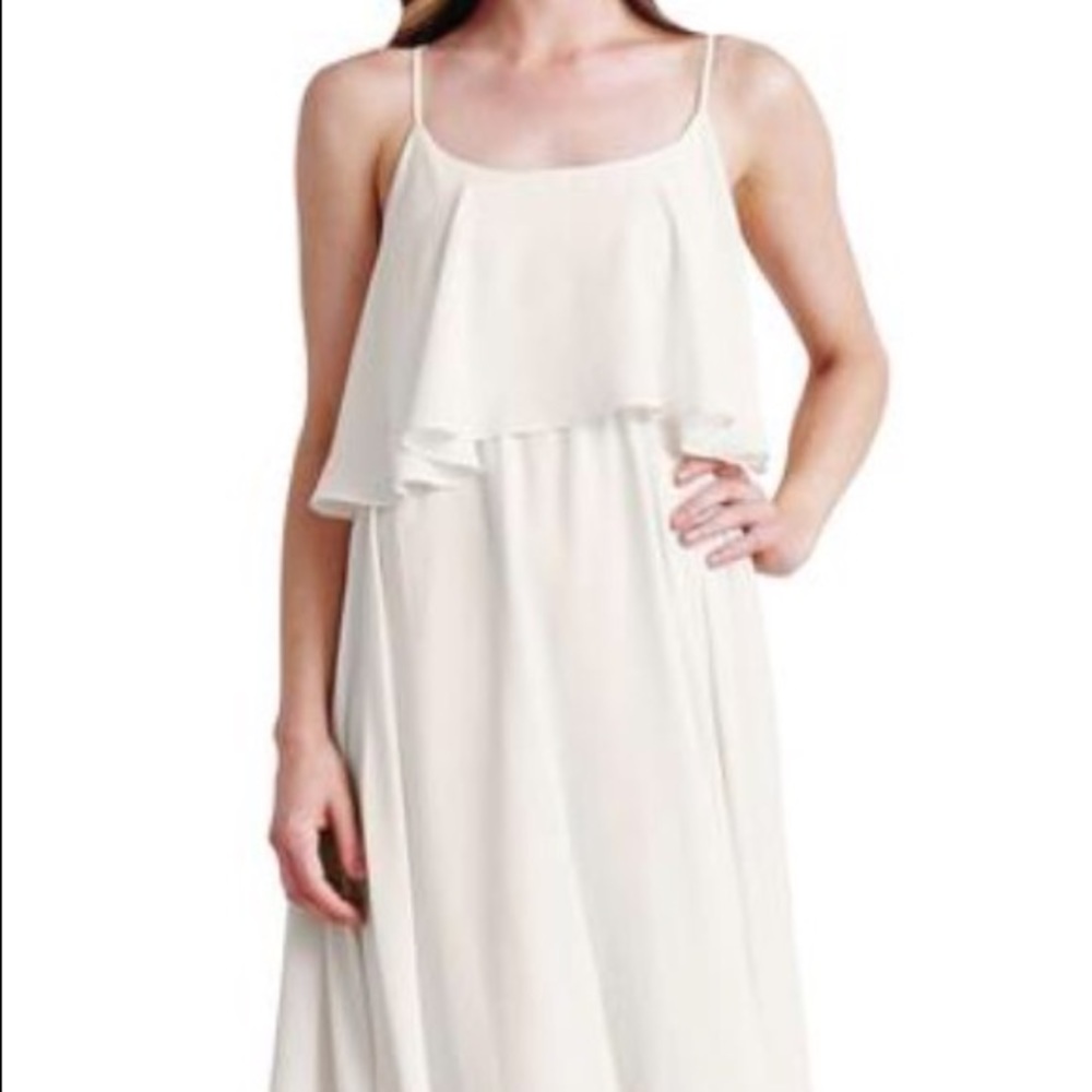 Paper Crown Britton Dress in Cream Crepe