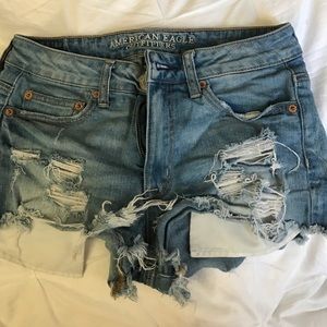 AE high rise denim shorts