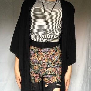 Long Black Cardigan Kimono Forever 21 Size Medium