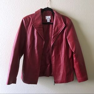 East 5th Burgundy Leather Jacket