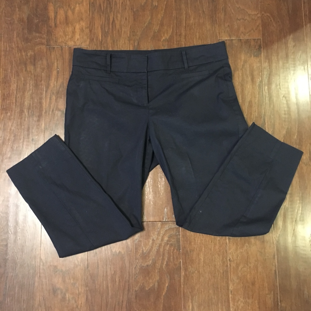 Ann Taylor Devin Fit Ankle Pants - Navy Blue