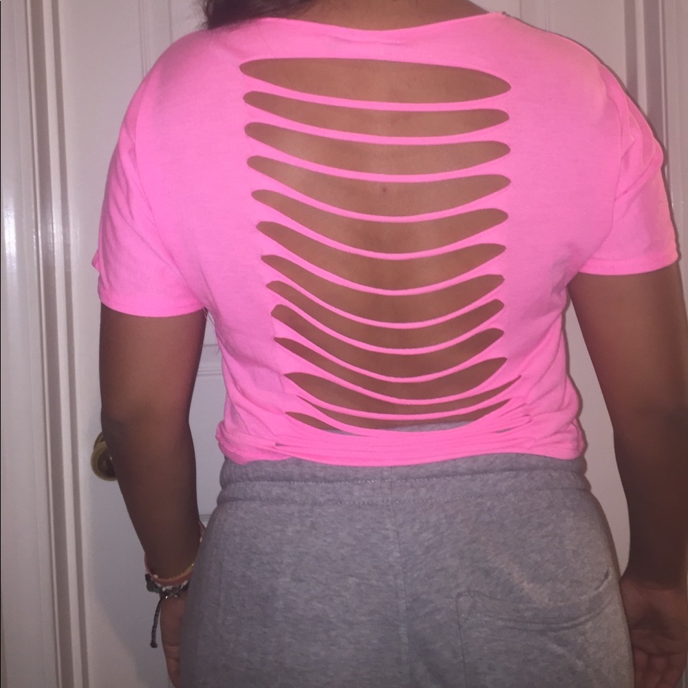 Pink Cut Out Crop Top • Size M • Perfect Condition