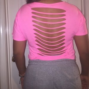 Pink Cut Out Crop Top • Size M • Perfect Condition