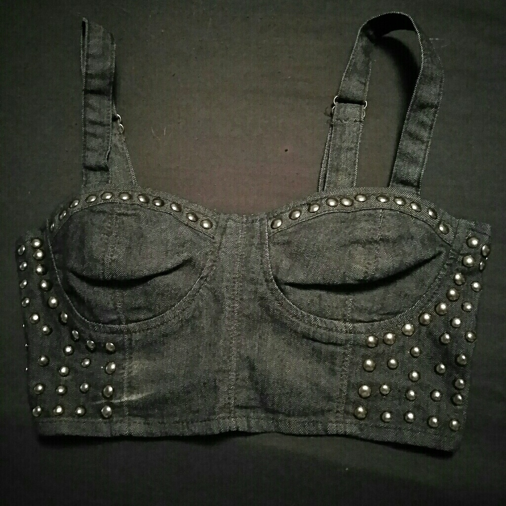 Forever 21 (F21) black studded Bralette