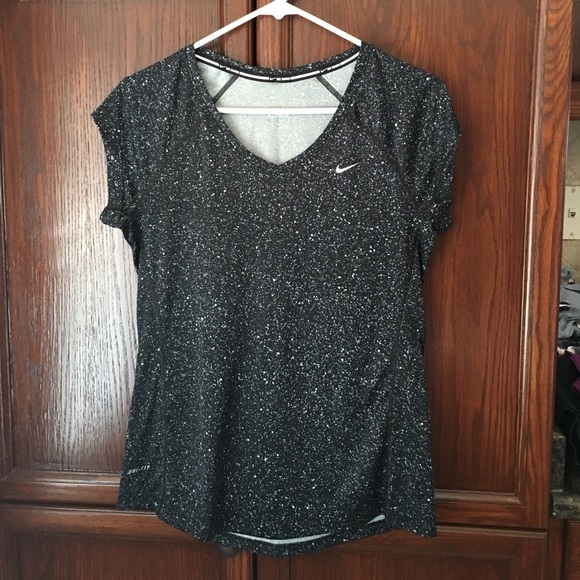 Nike Tops - Nike Running: Black w/ specks Workout Tshirt