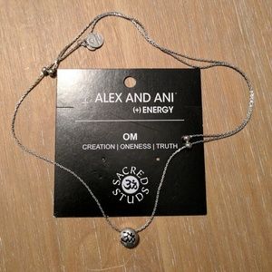 Alex and Ani Om Scared Studs Adjustable Necklace