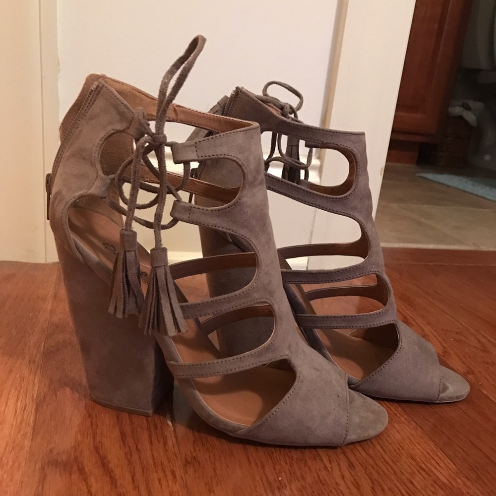 Open bootie shoes