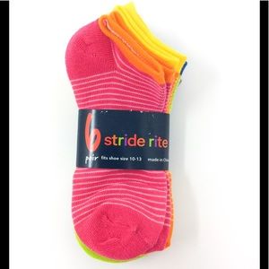 Stride Rite Girls No Show Socks 6 Pair