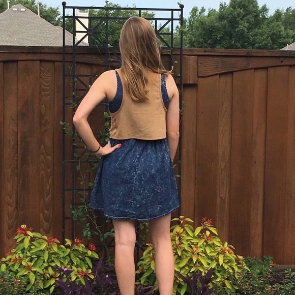 Wet Seal faux suede mini vest - Picture 2 of 3