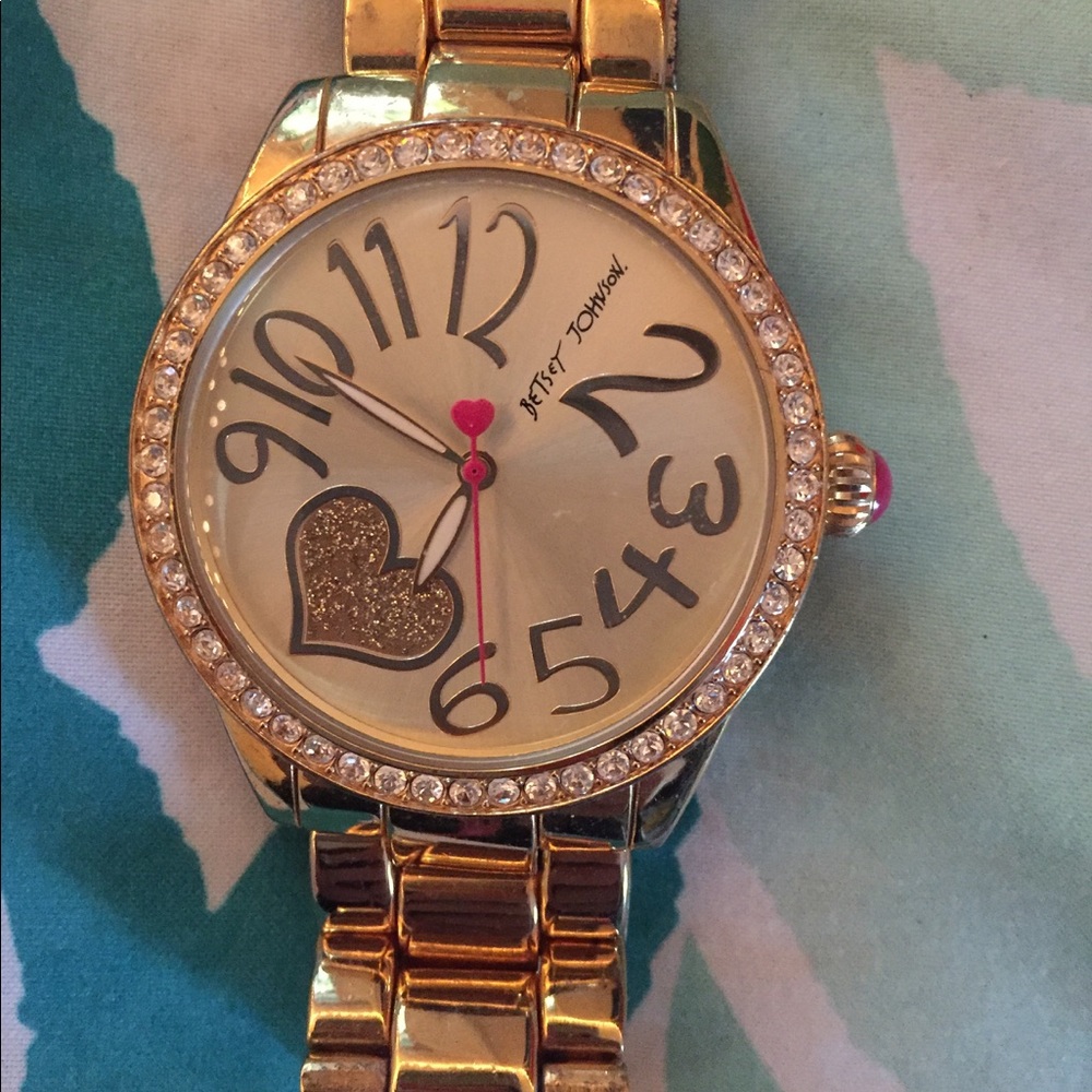 Gold Betsey Johnson watch