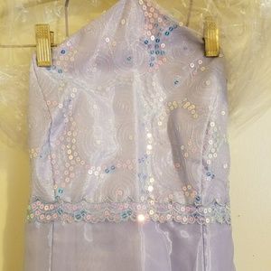 Purple Prom Dress with Iridescent Embroiding