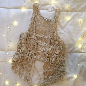 Crochet mini vest