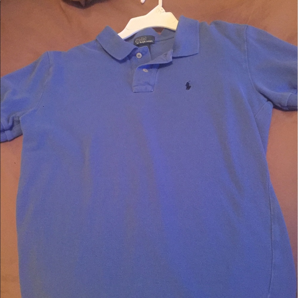 Sky blue polo shirt