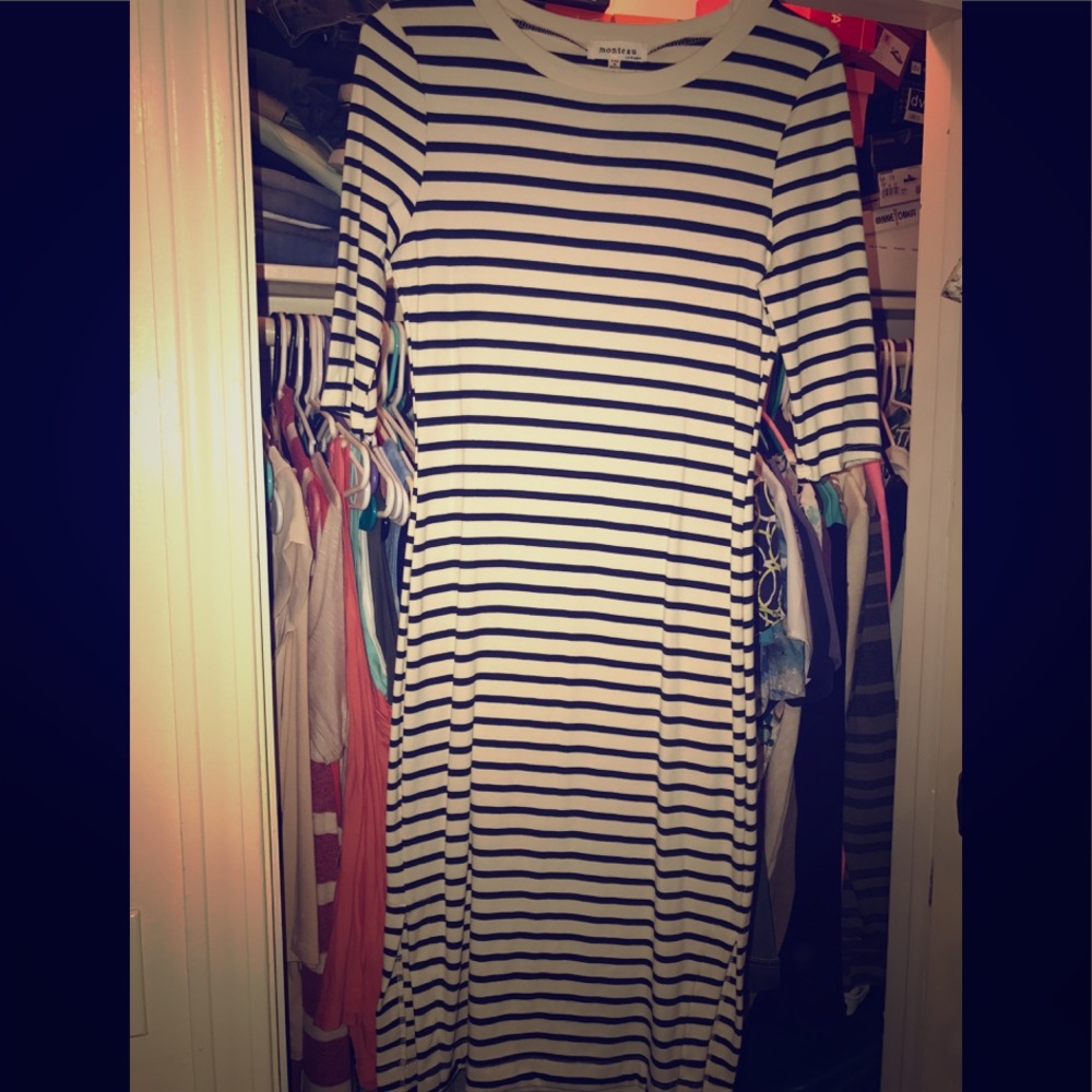 MIDI cotton stripped dress