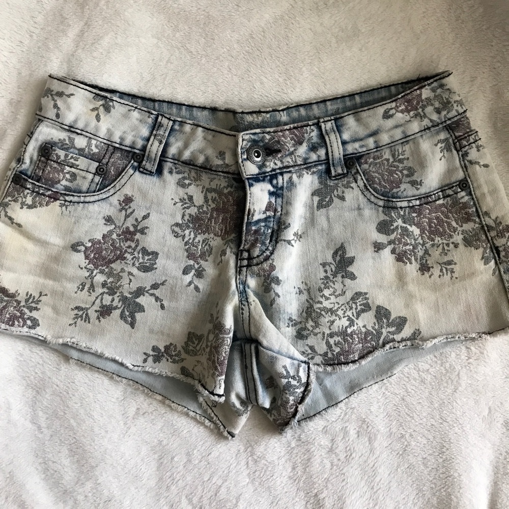 Floral Jean Shorts
