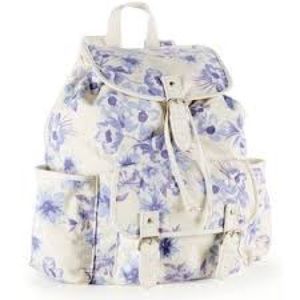 White Floral Backpack