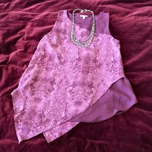 JUICY COUTURE Asymmetrical Snakeskin Tank