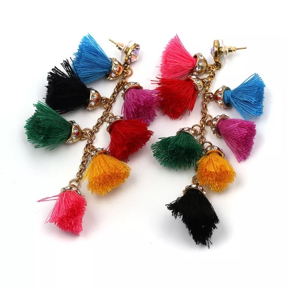Trendsetters’ Rainbow”Dangle Earrings - Picture 6 of 9