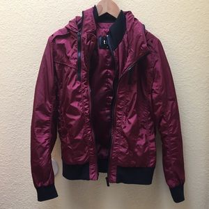 Wine Red Bomber Jacket