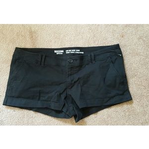 Black low rise shorts