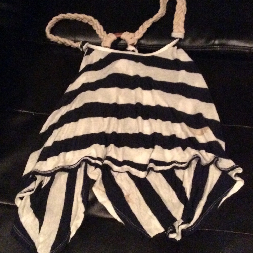 Crochet striped crop top