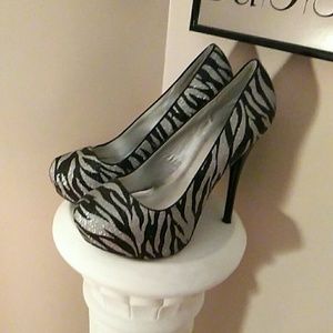 Zebra sequin stilettos