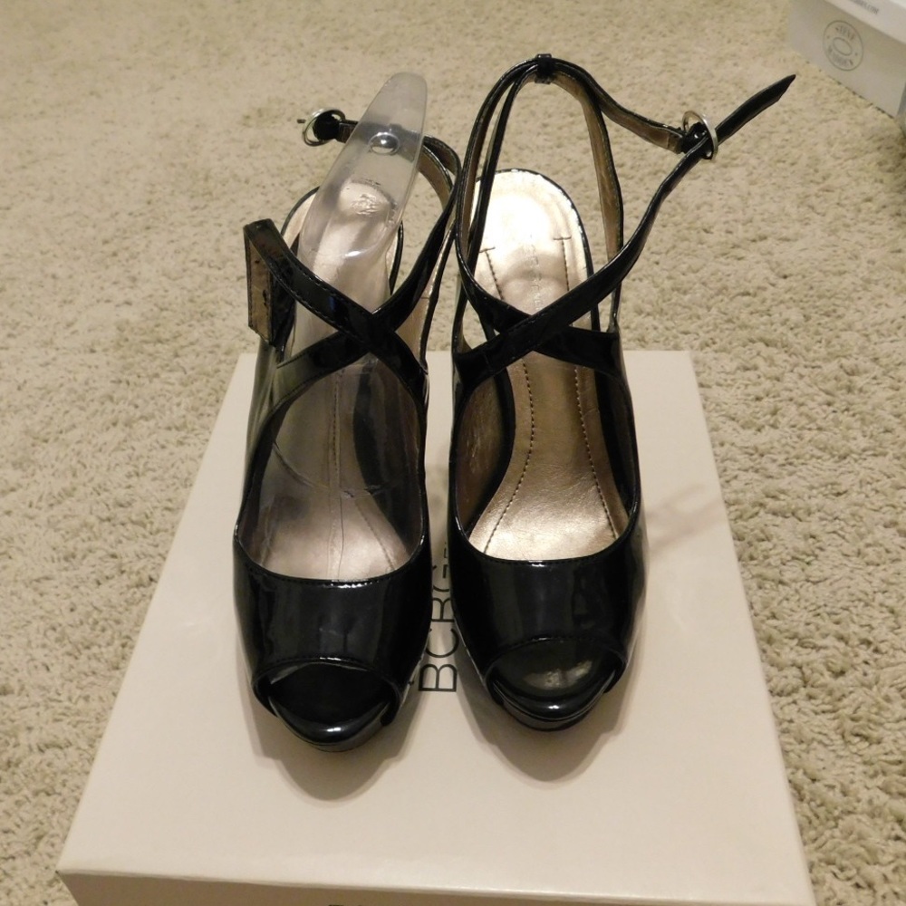 Black patent leather