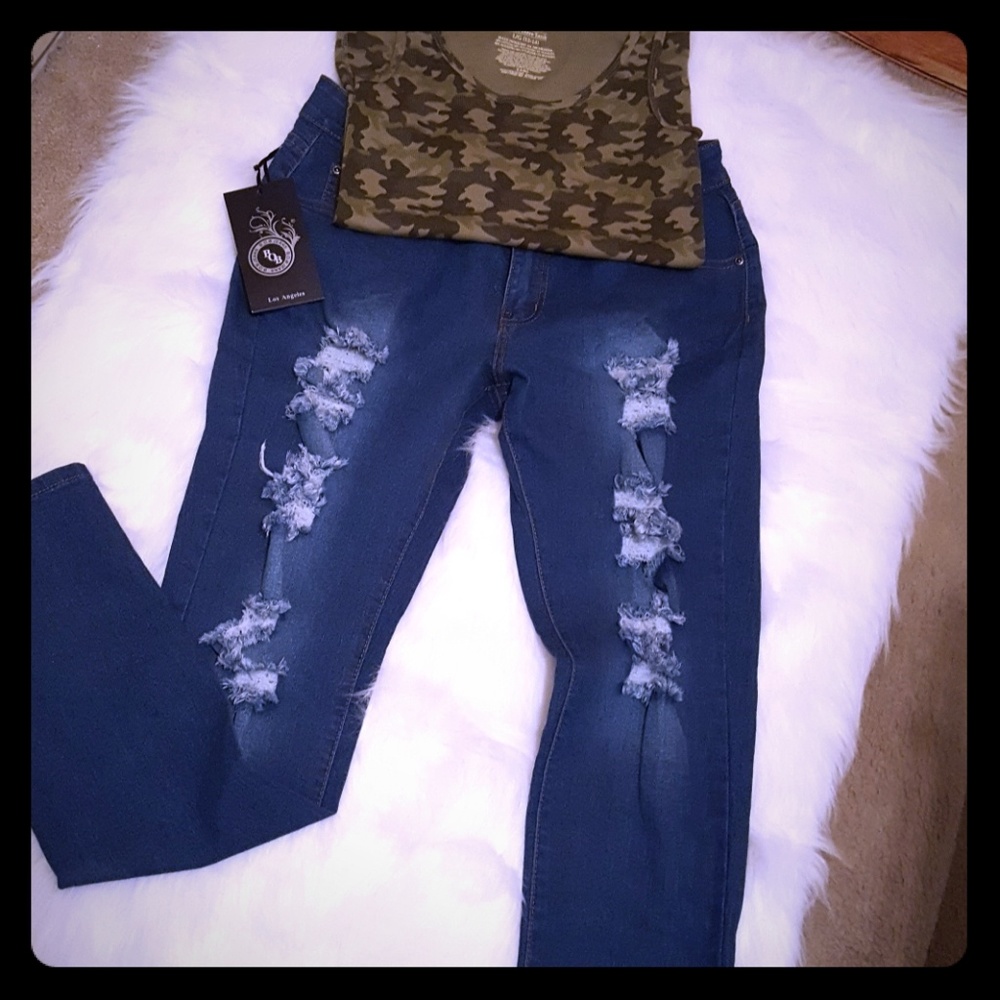 Fashion Nova Distressed Jeans