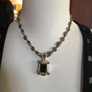 Black onyx style necklace