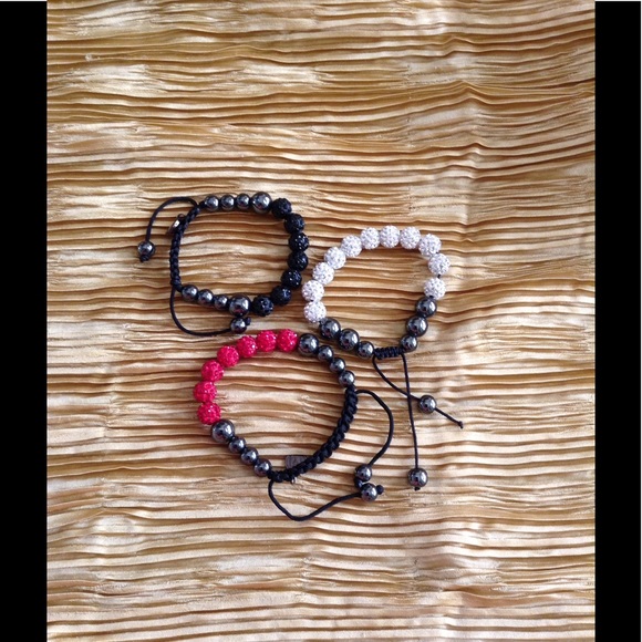 Shamballa Bracelets (Set of 3) - Picture 1 of 4