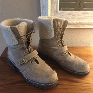 Stuart Weitzman Viking Suede Boot Grey Sz 8