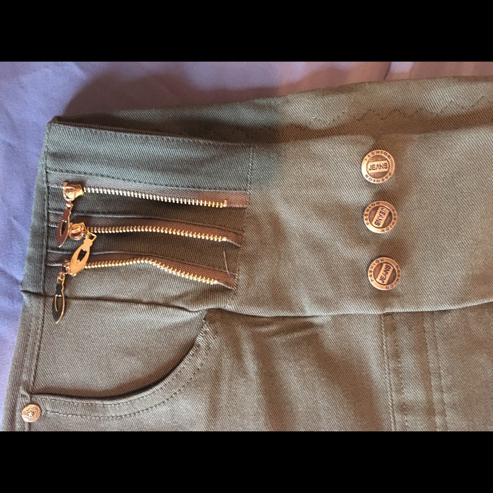 Olive Green Skinny Jeans