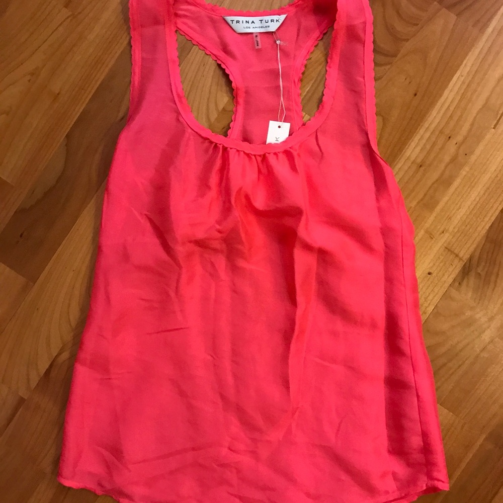Pink Silk Trina Turk Tank NWT