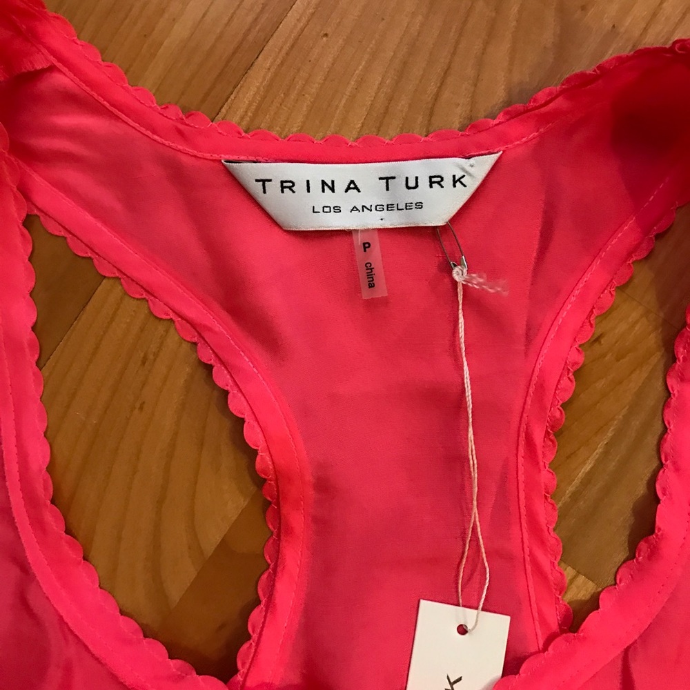 Pink Silk Trina Turk Tank NWT - Picture 2 of 3