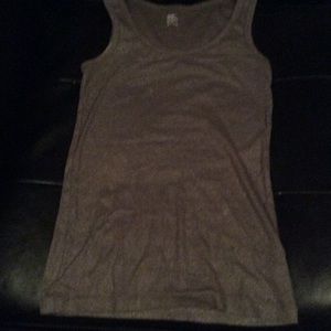 Silver shimmer tank top