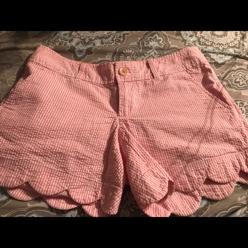 Lilly Pulitzer seer sucker Pink buttercup shorts