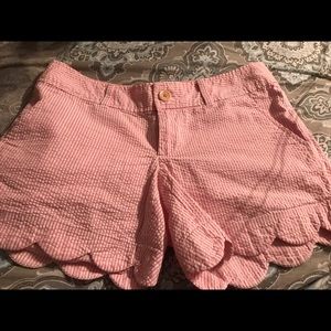 Lilly Pulitzer seer sucker Pink buttercup shorts